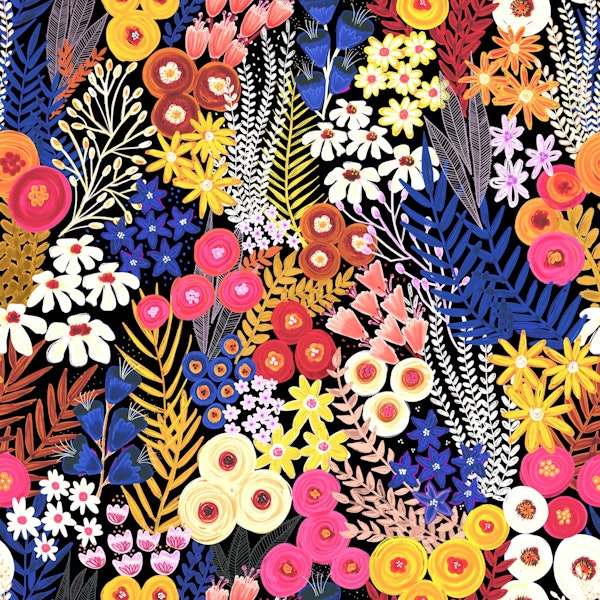 Painterly Wildflower Meadow Vivid