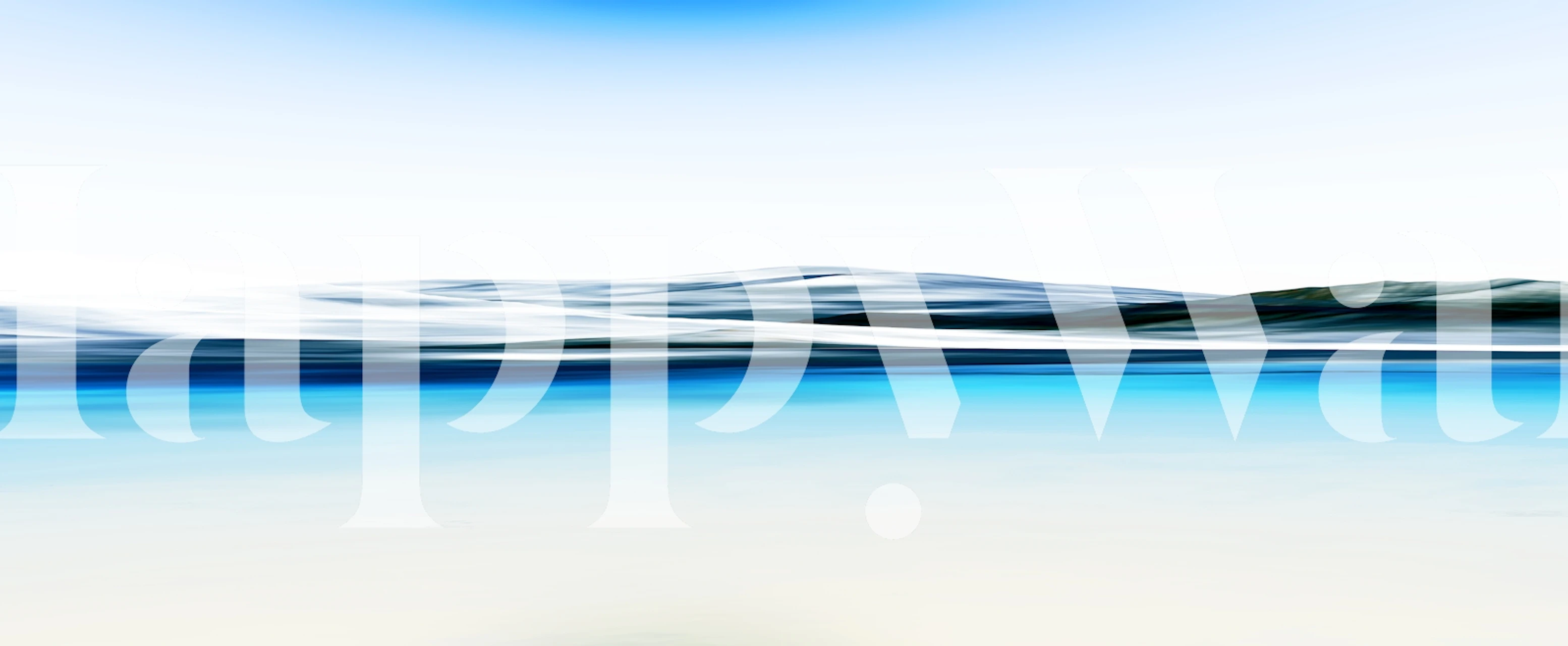 Fridfull blå och vit abstrakt tapet som framkallar en lugn vattenscen