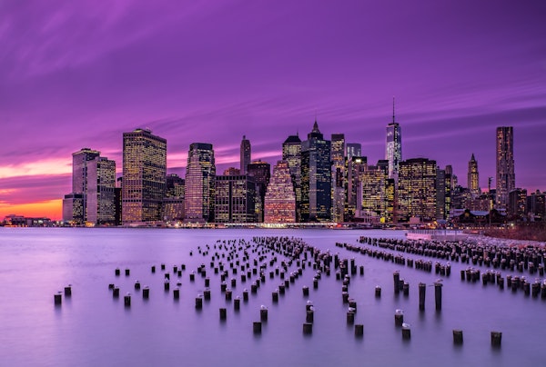New York Violet Sunset