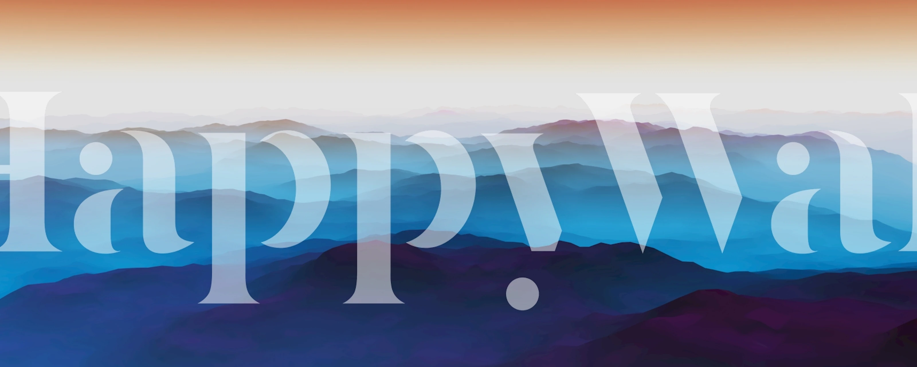 Mountains under Blue Haze tapet i ett rum