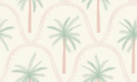 Tranquil Boho Scandi Palm Tree Oasis wallpaper