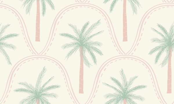 Tranquil Boho Scandi Palm Tree Oasis