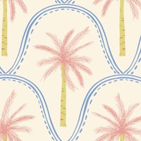 Tropical Boho Palm Oasis wallpaper