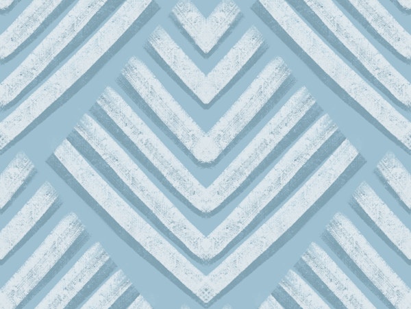 Boho Geo Shapes Shells Light Blue Modern