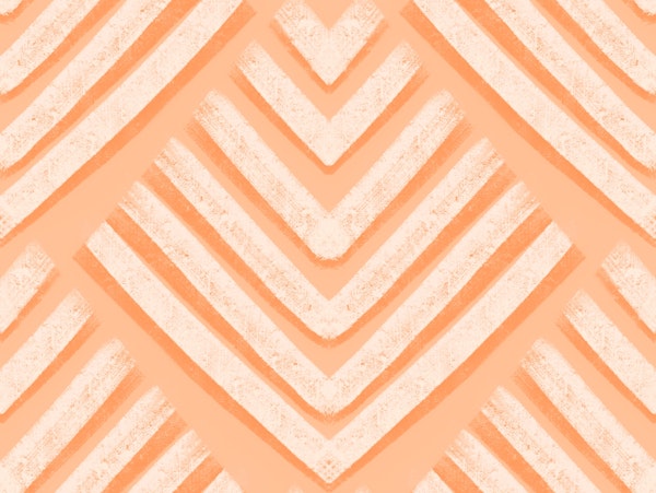 Boho Modern Shells Peach Apricot Orange Geo