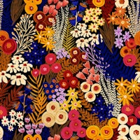 Painterly Wildflower Meadow Midnight ταπετσαρία