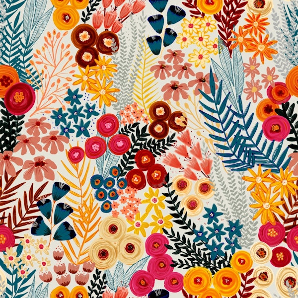 Painterly Wildflower Meadow Spring