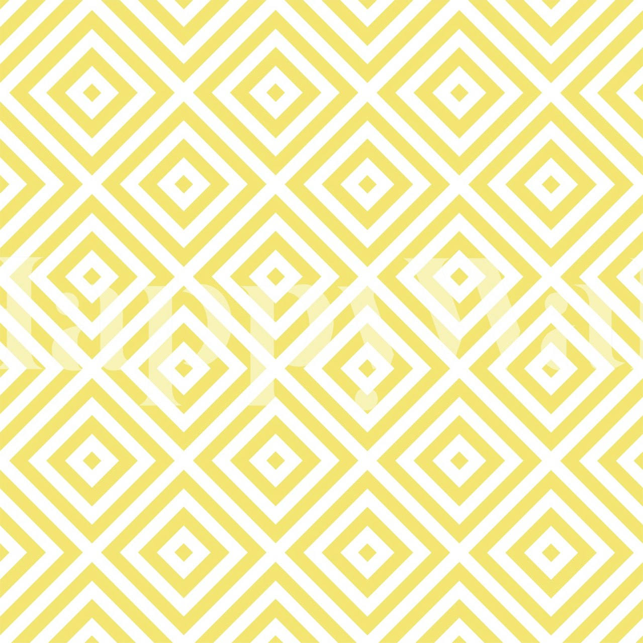 Geometric square pattern in yellow and white wallpaper