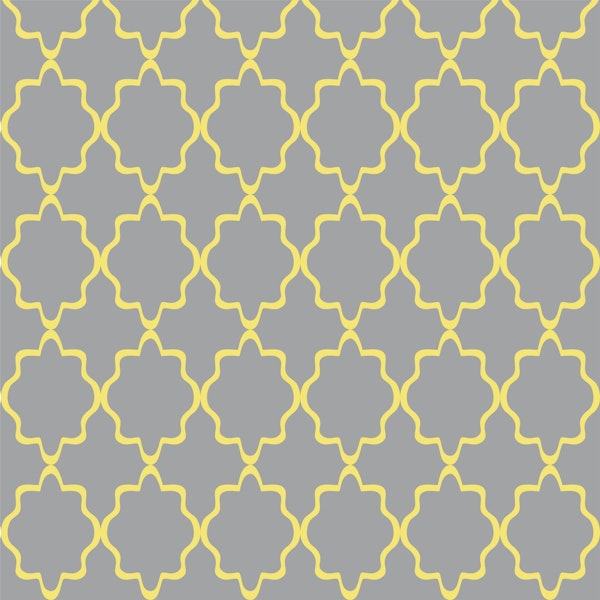 Damask pattern in taupe and tumeric