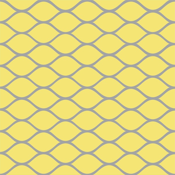 Ogee pattern in yellow and taupe