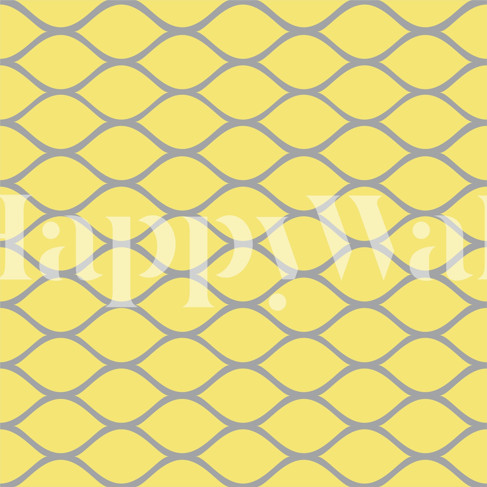 Ogee Pattern in Yellow and Taupe - Happywall