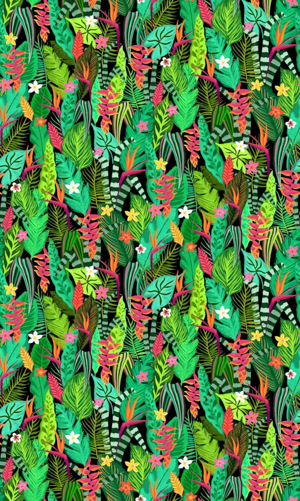 Lush Tropical Nights - Vibrant Green