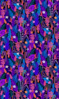 Vivid Tropical Nights - Purple and Blue tapete