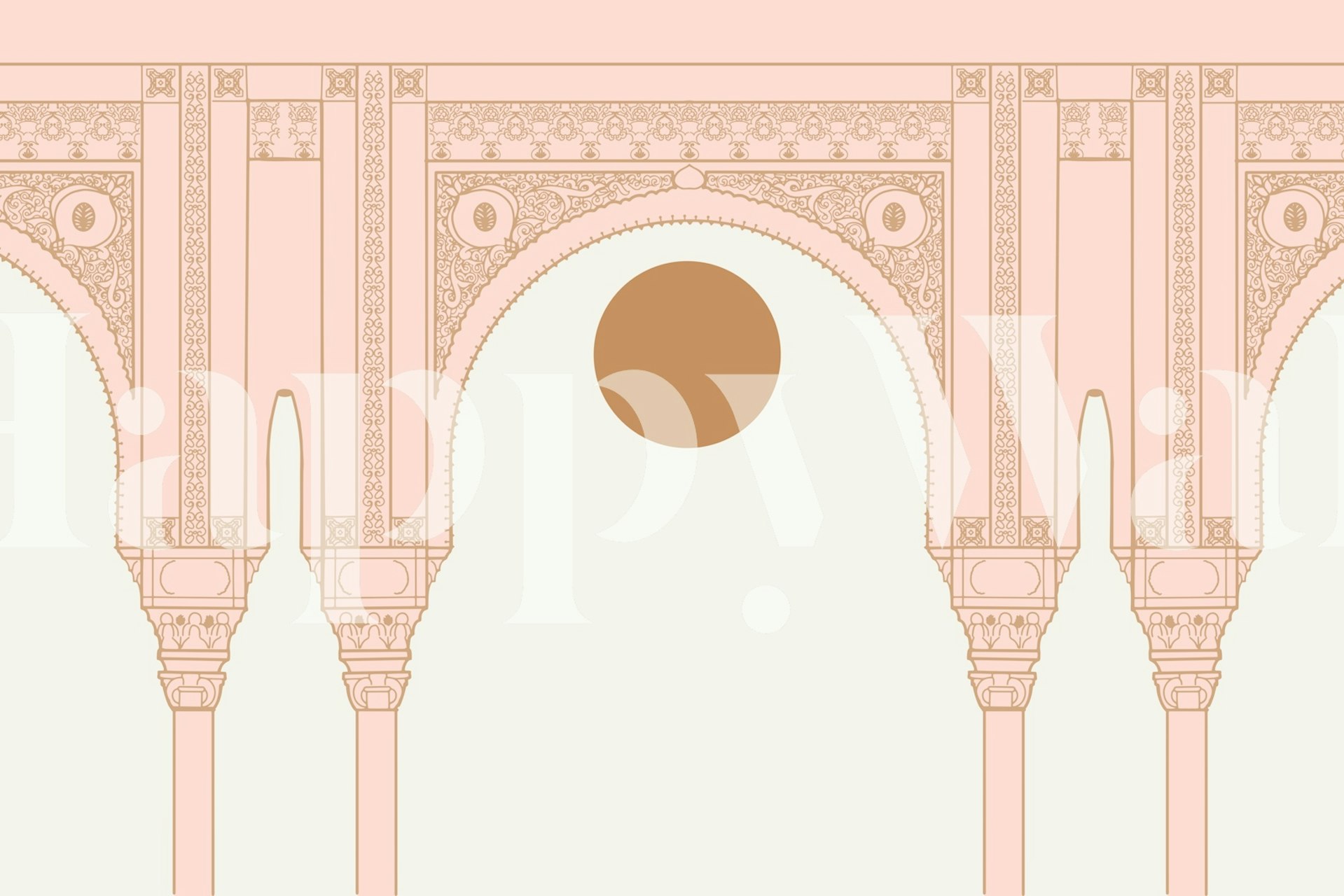 Ταπετσαρία Pastel Boho Luxury εκτεθειμένη σε ένα δωμάτιο