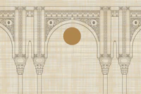Moroccan Boho Sunrise Art wallpaper