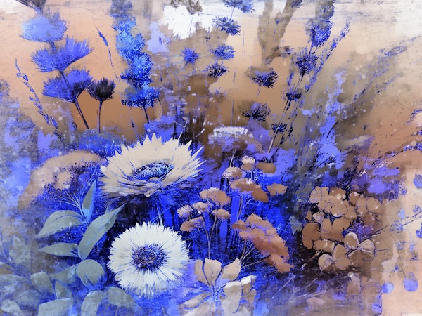 Vivid Blue Wildflowers