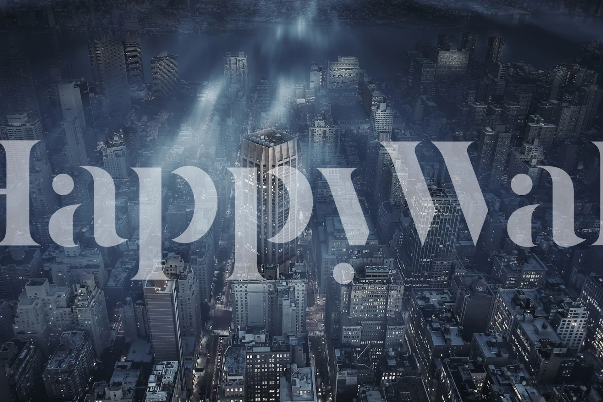 NYC skyline tapet i et rum