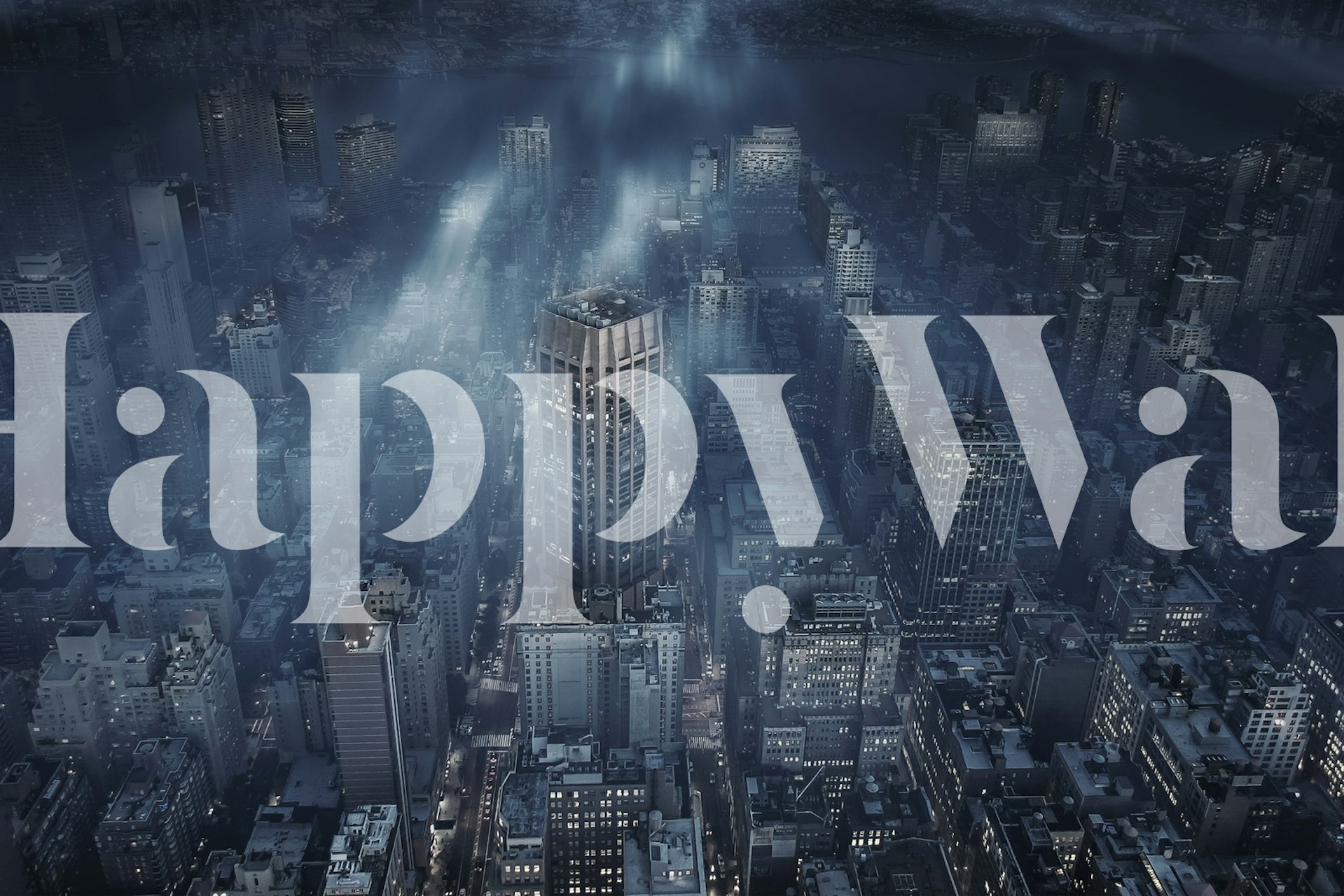 NYC skyline tapet i et rum