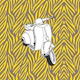 Zebra print in saffron and taupe