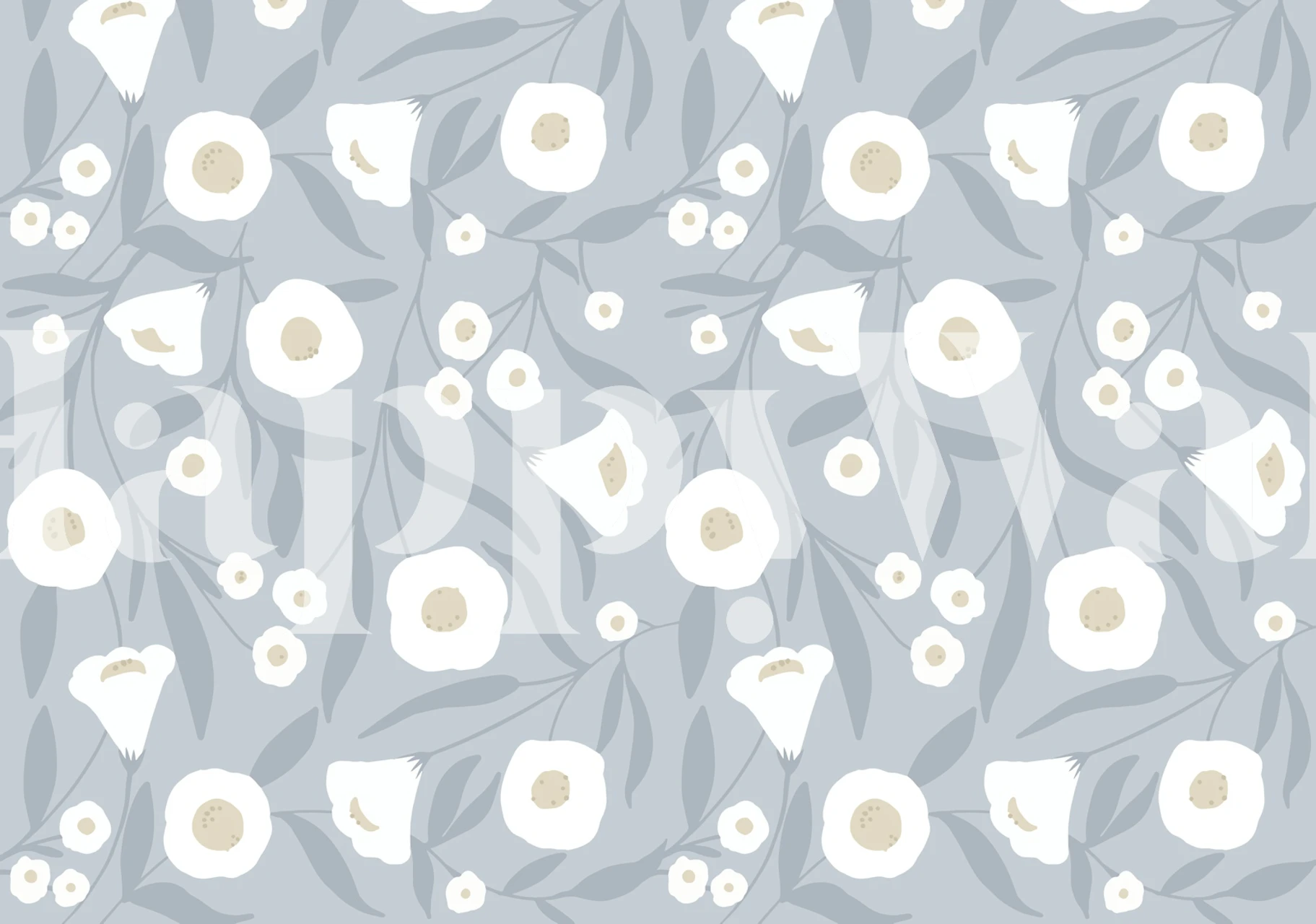 Design della carta da parati Blue Donau in una stanza