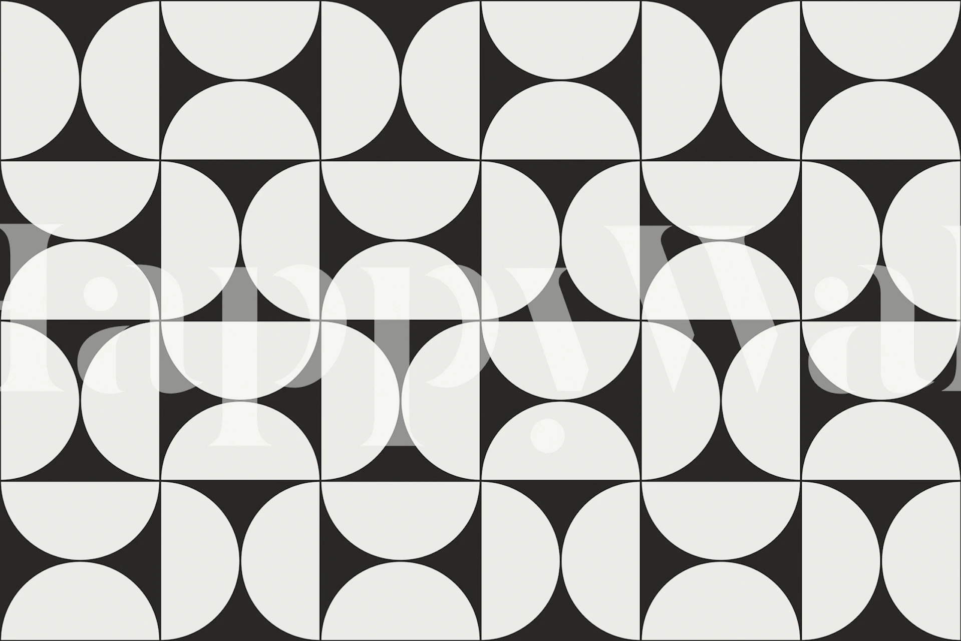 Mid-Century Modern Pattern No16 wallpaper in a room