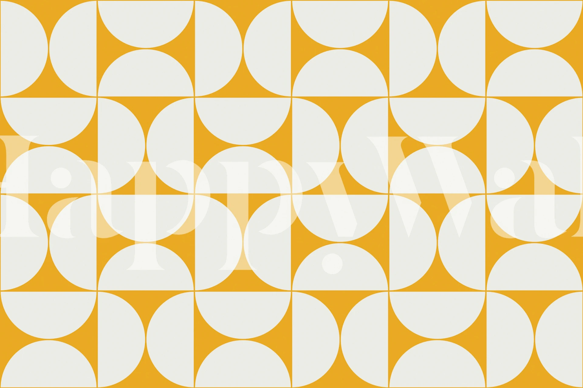 Yellow and white geometric pattern wallpaper