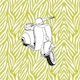Lime green animal print Vespa graphic