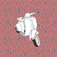 Vespa Bike on animal print pattern