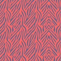 Coral and navy blue animal pattern ταπετσαρία
