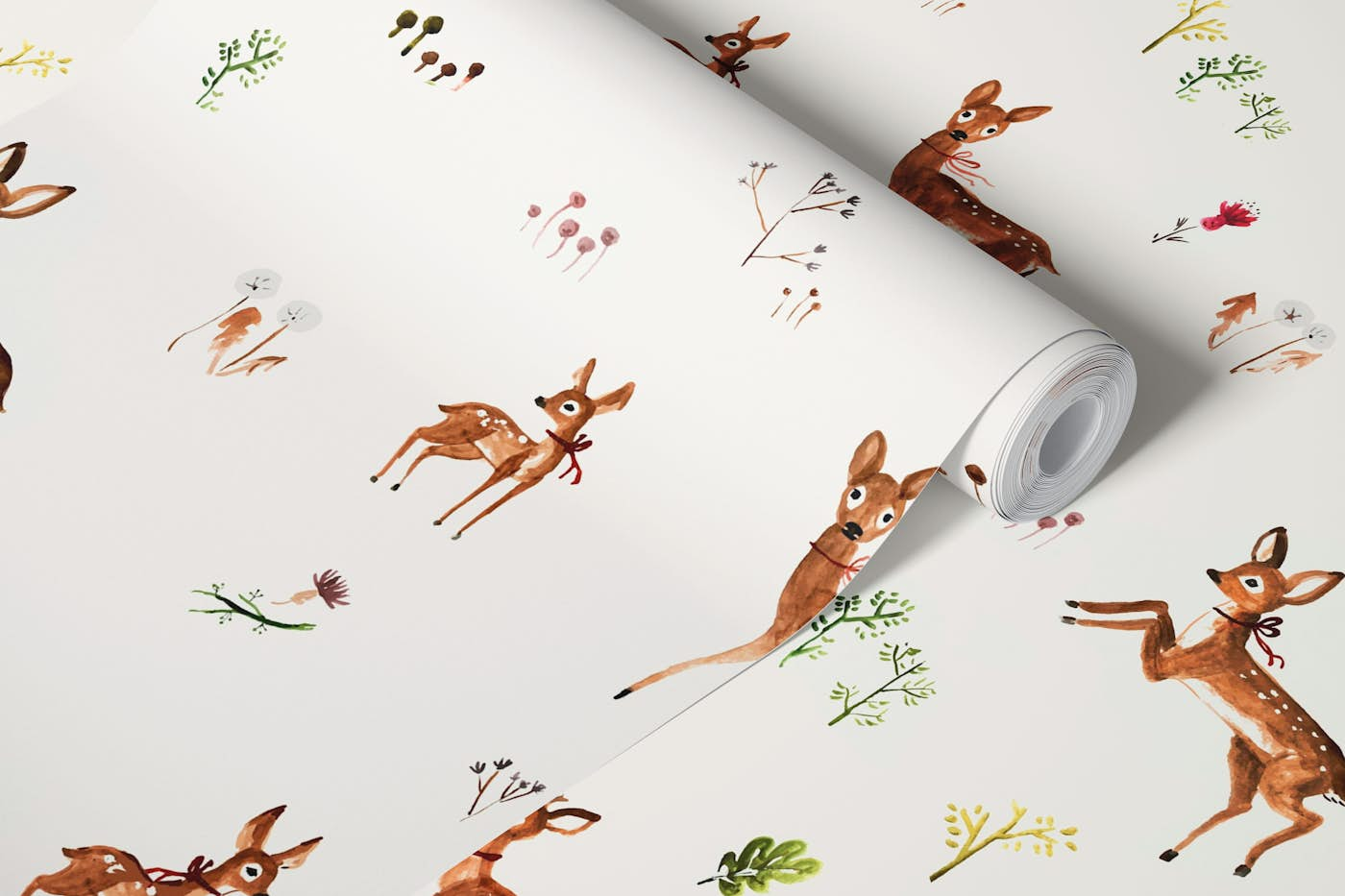 Fawn meadow wallpaper roll