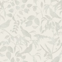 Shadow Serenade Japandi Bird Pattern Greige behang