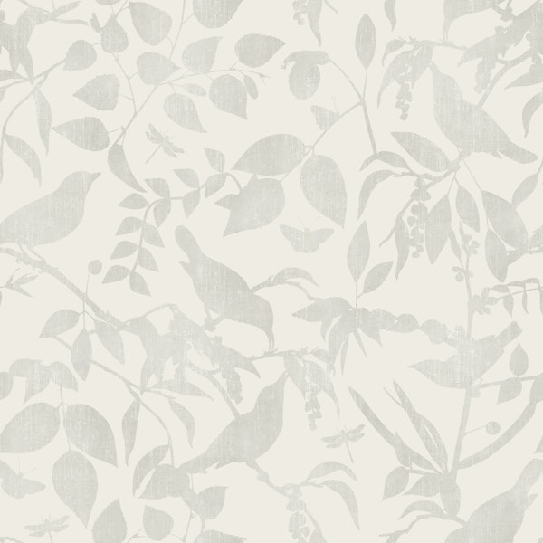 Shadow Serenade Japandi Bird Pattern Greige