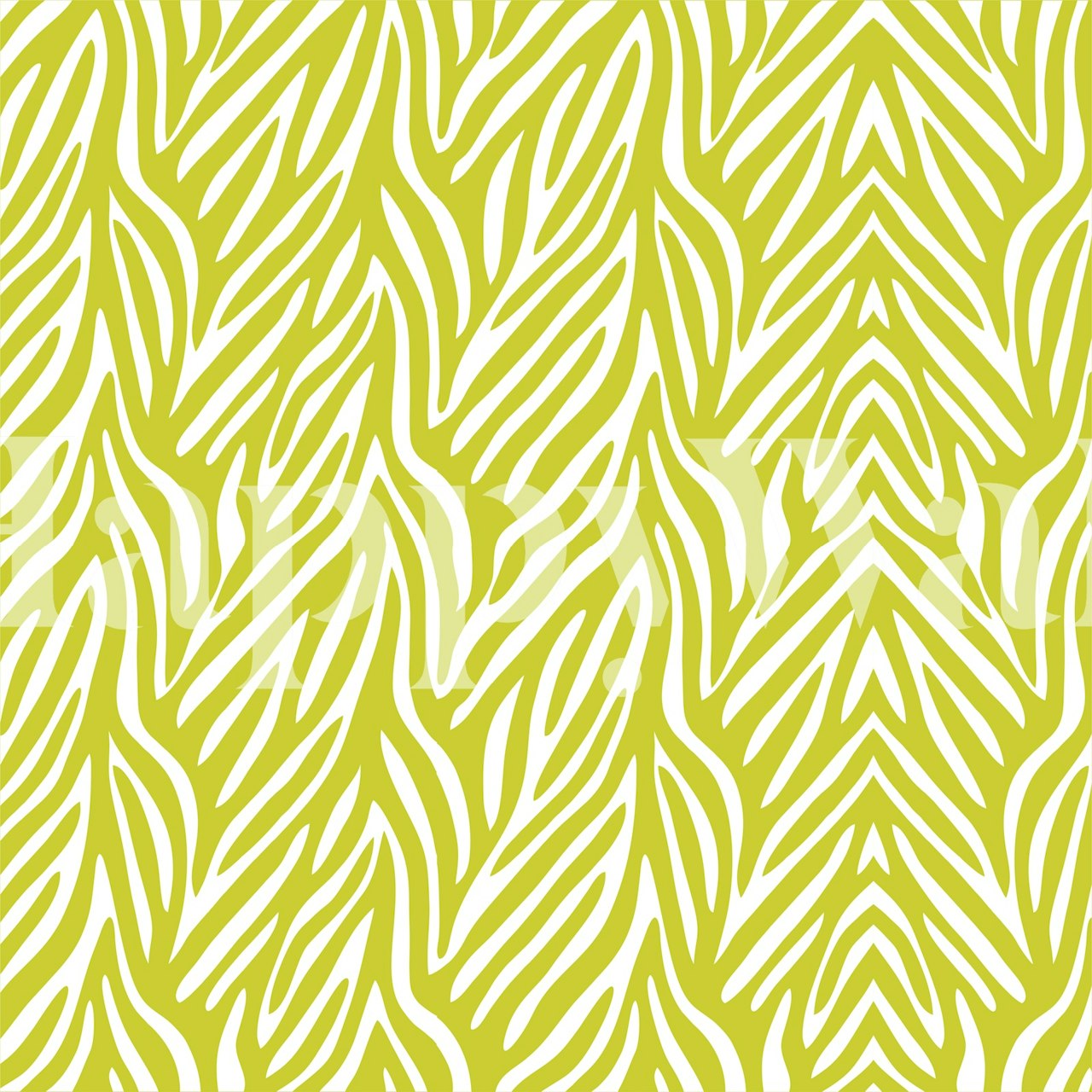 Leopard lemon lime green wallpaper in a room