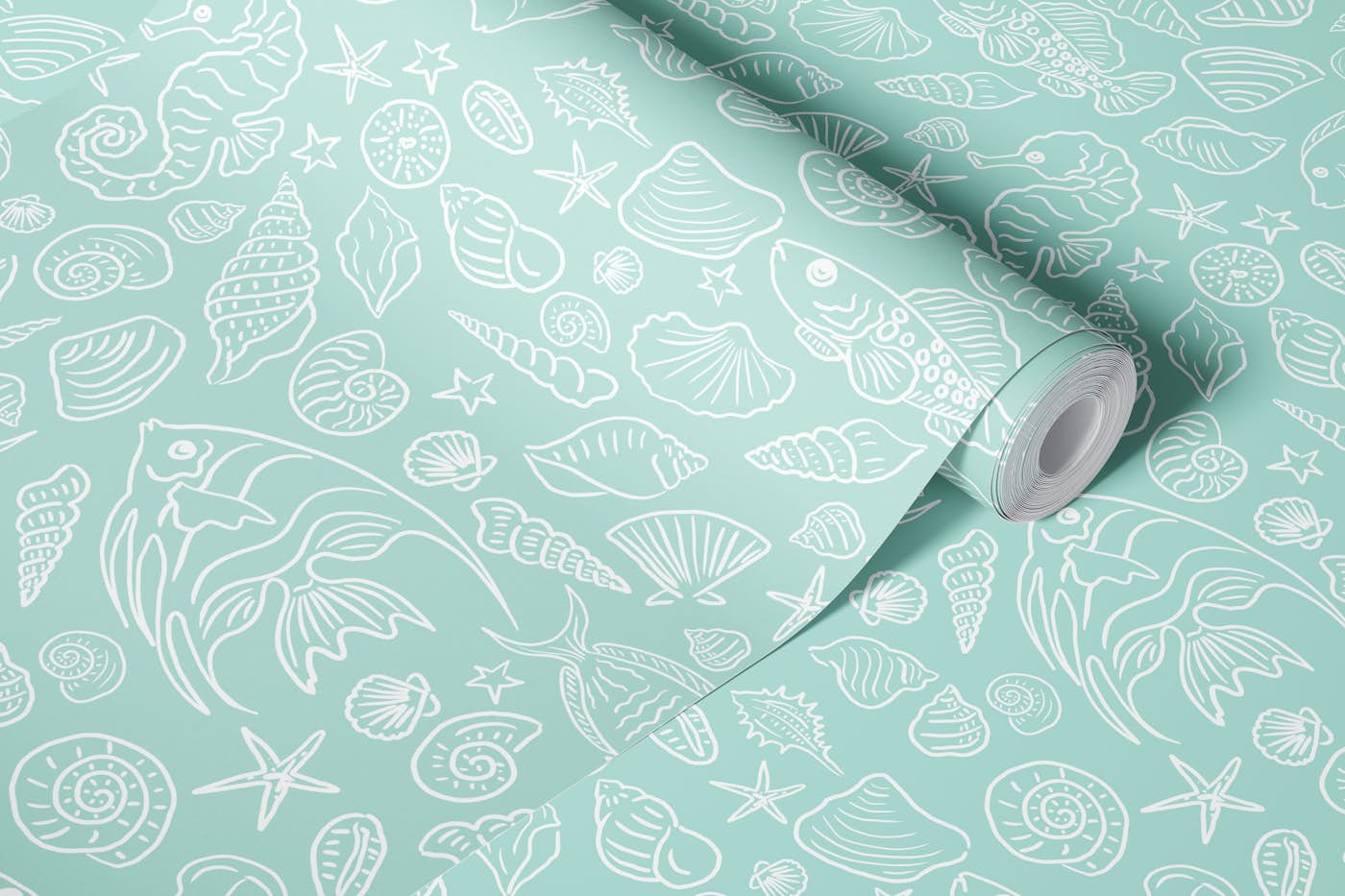 Underwater Hand-made Doodles 1 wallpaper roll