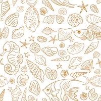 Underwater Hand-made Doodles 8 behang