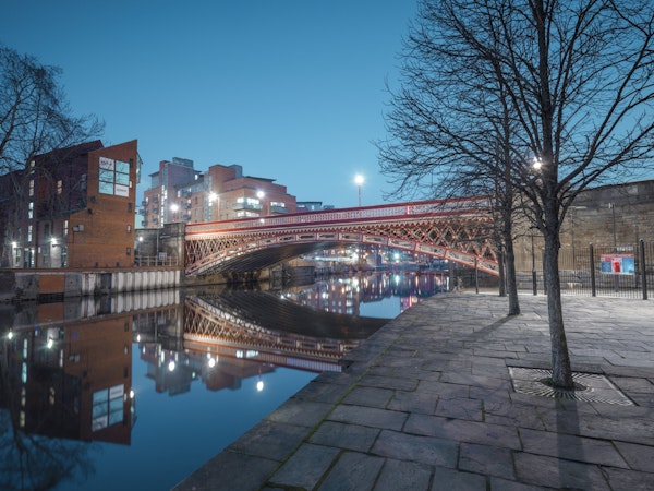 Urban Waterscape At Night