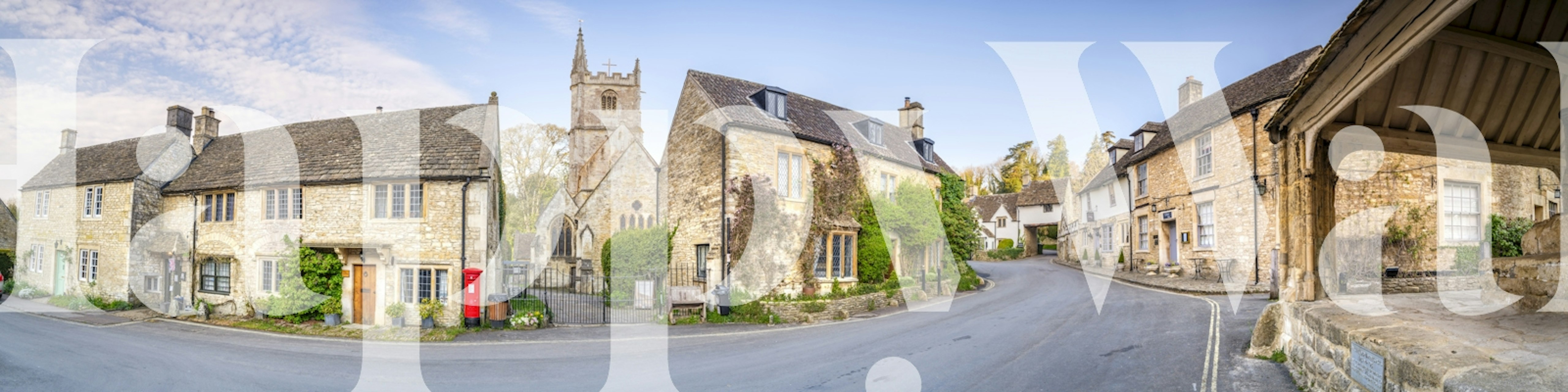 English countryside wallpaper design in a room