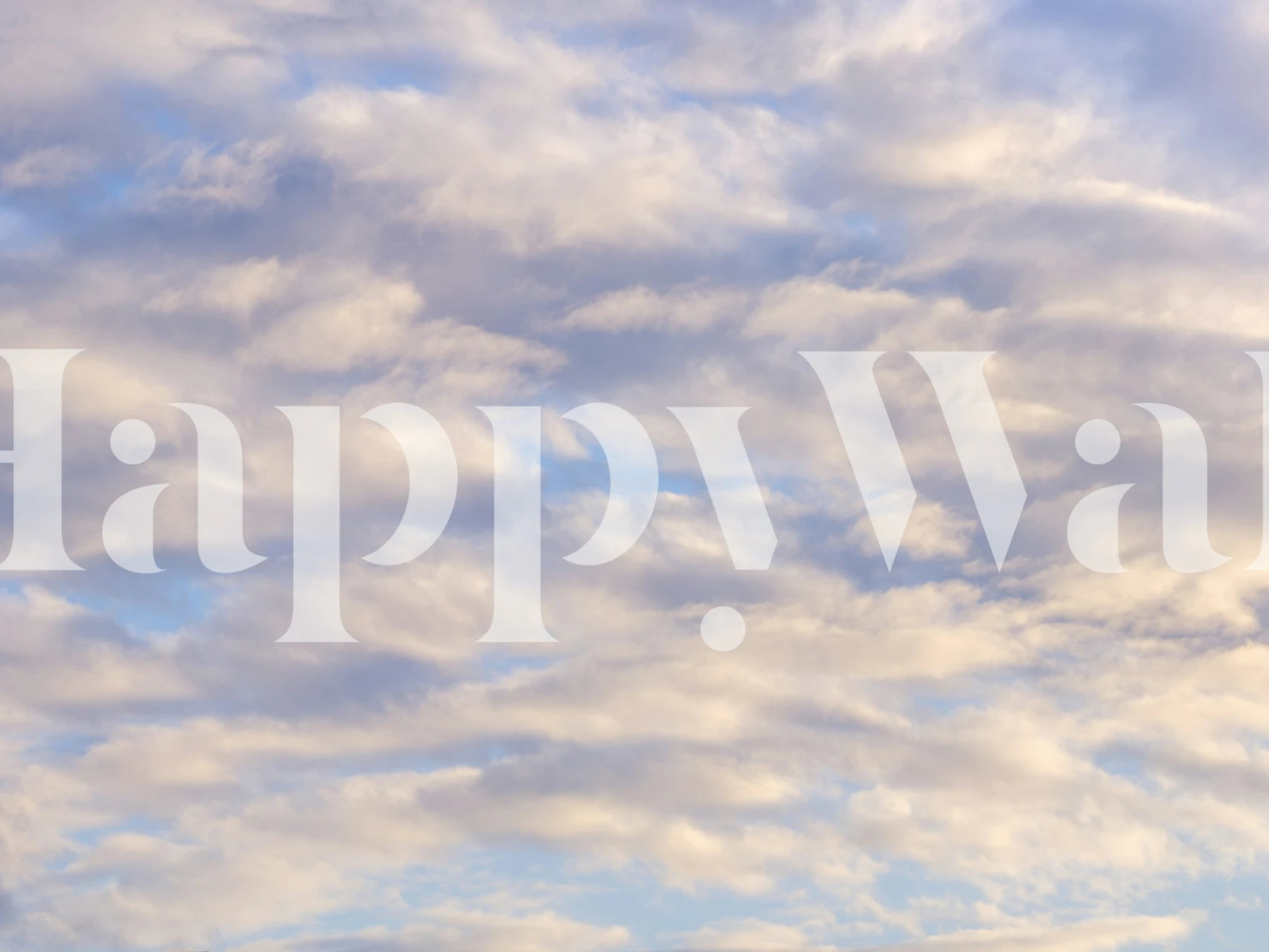 Painted Skies wallpaper displayed in a room