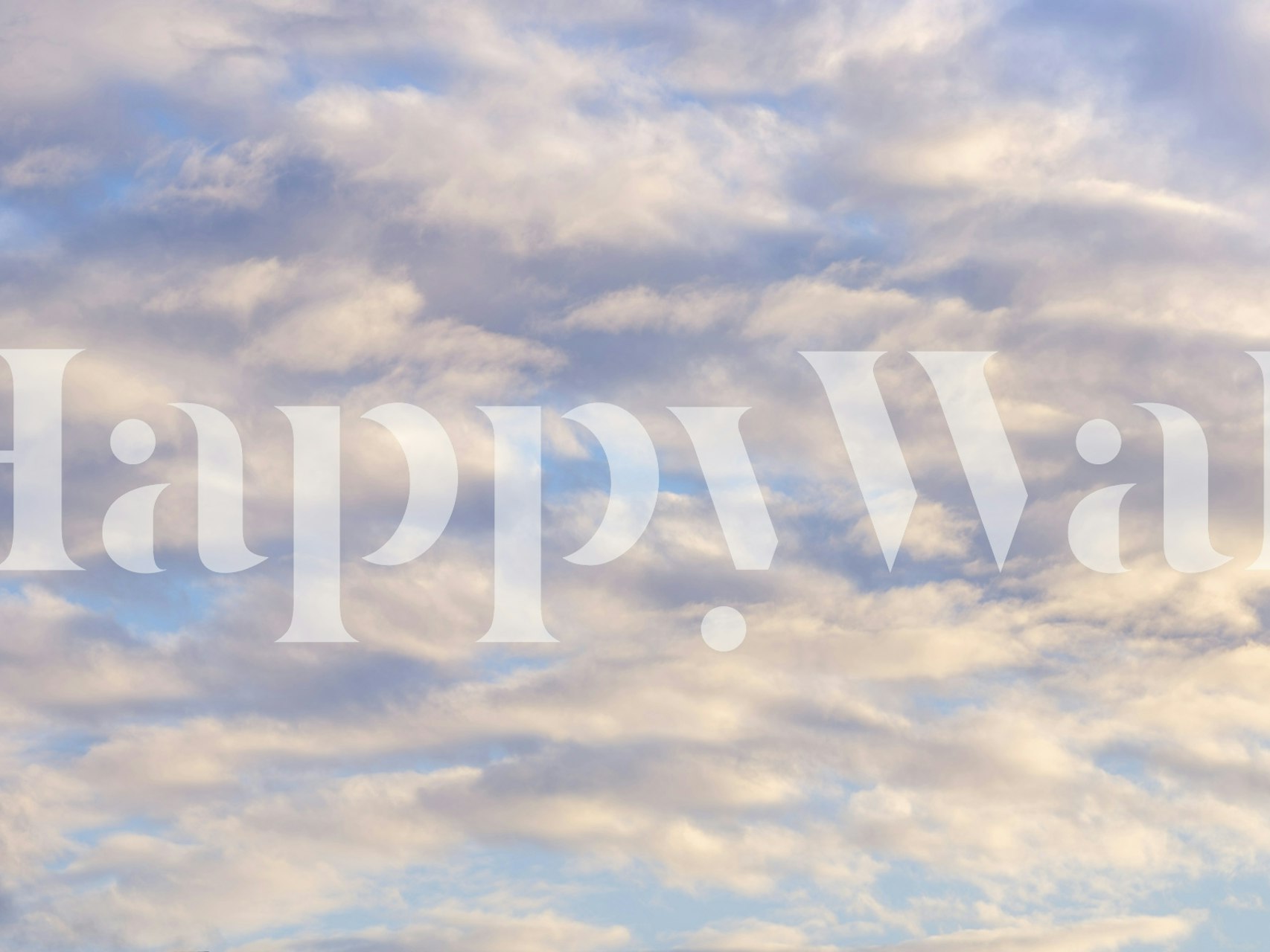 Painted Skies wallpaper displayed in a room