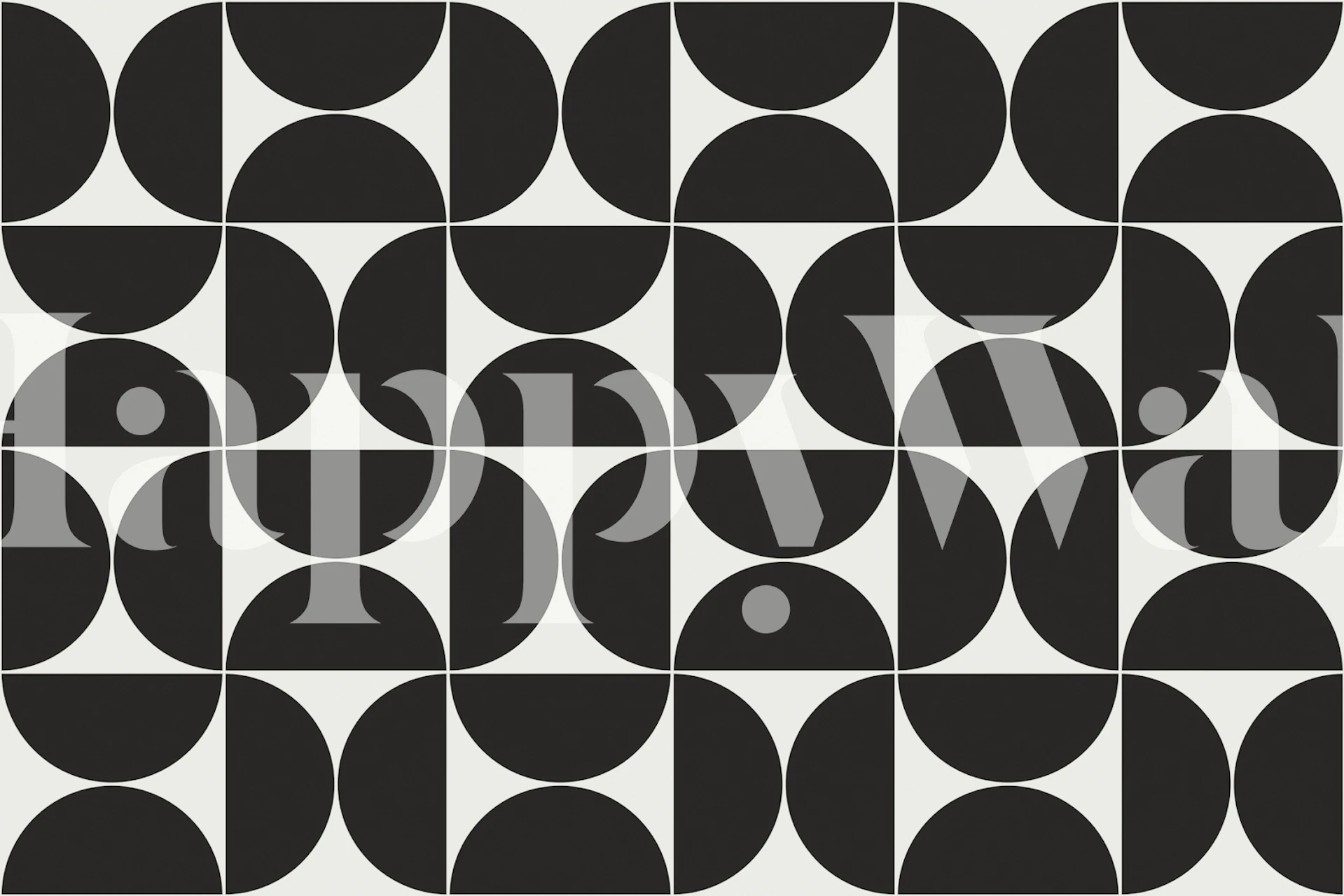 Geometric black and white pattern wallpaper