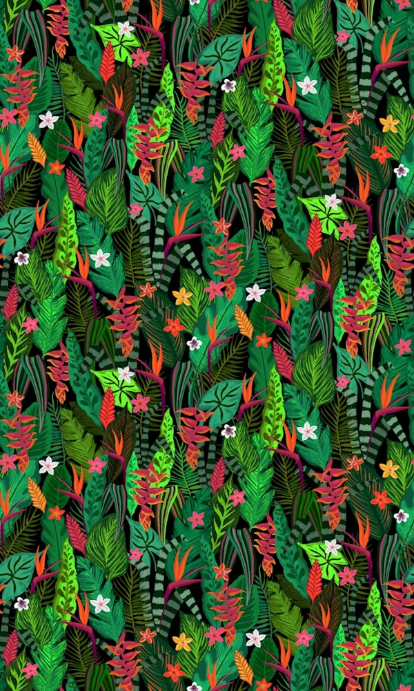 Deep Tropical Nights - Dark Green