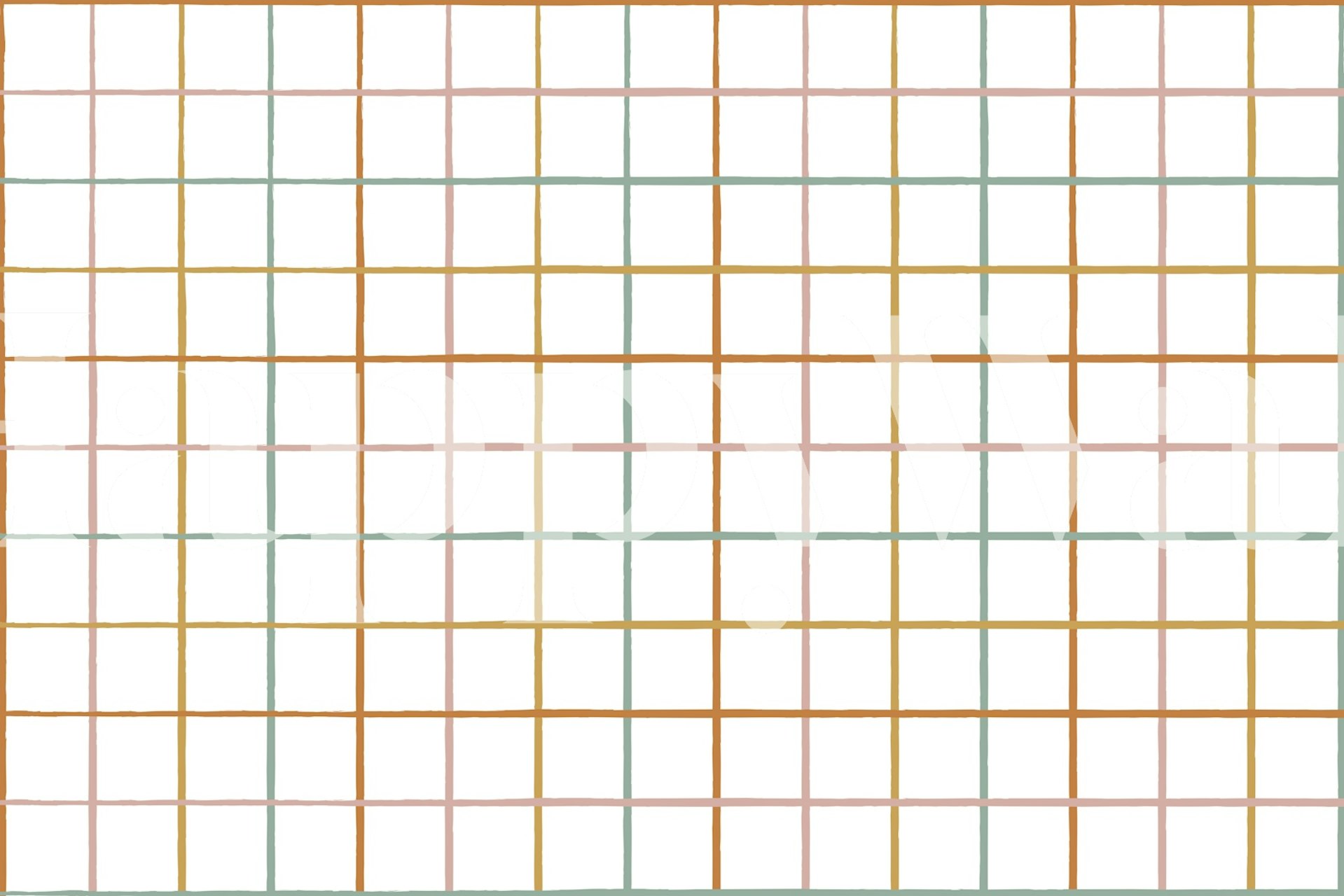 Tapeta Boho Grid prikazana u sobi