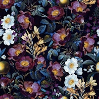 Mysterious Dark Rose Forest ταπετσαρία