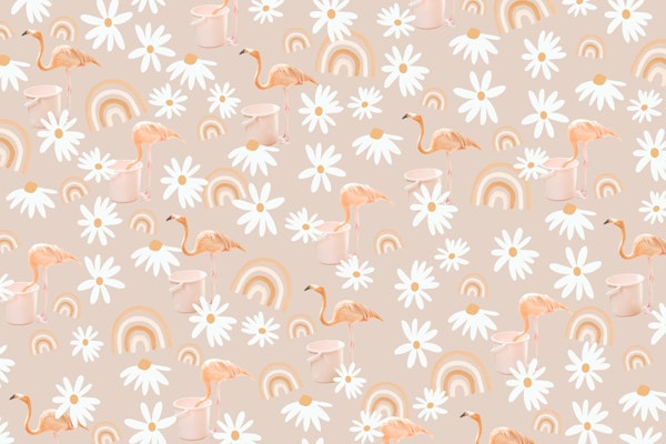 Flamingo Rainbow Daisy Dream 1