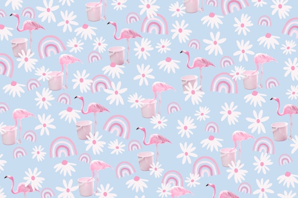 Flamingo Rainbow Daisy Dream 2