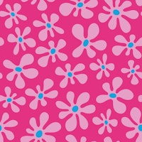 DAISY DELIGHT Retro Dopamine Floral Magenta tapeta