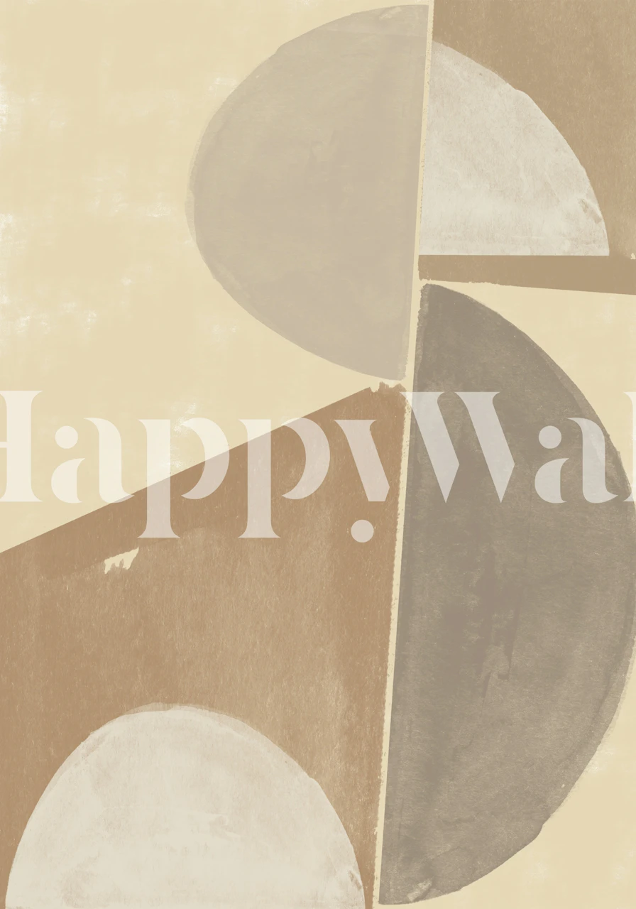 Modernist graphic wallpaper in a room