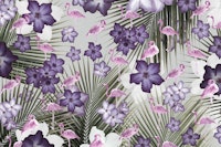 Flamingo Jungle Paradiso 1 wallpaper