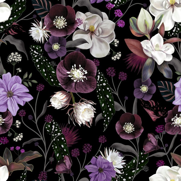 Midnight Dark Botanical Dream