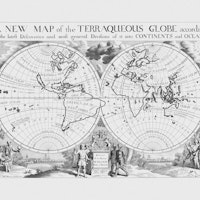 Explore The World Ancient Map Grey tapetit